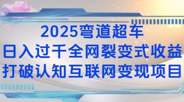 2025弯道超车日入过K全网裂变式收益打破认知互联网变现项目【揭秘】-知识创作