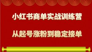 小红书商单实战训练营，从0到1教你如何变现，从起号涨粉到稳定接单，适合新手-知识创作