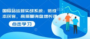 国际站运营实战系统：低成本获客，高质量询盘增长课-知识创作