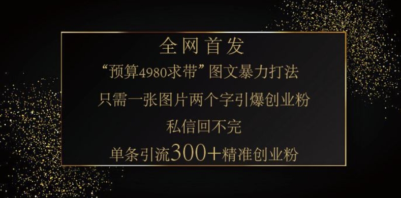 小红书神奇图片引流法，只需一张图，就能单条笔记凭借此方法，轻松引流 300 + 精准创业粉-知识创作