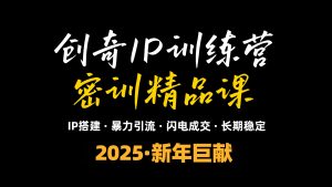 2025年“知识付费IP训练营”小白避坑年赚百万，暴力引流，闪电成交-知识创作