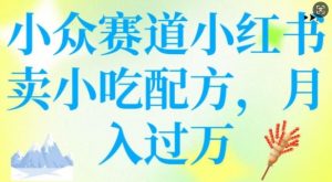 小众赛道小红书卖小吃配方，操作简单，月入过W-知识创作