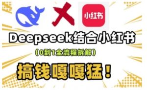 deepseek+小红书打造流量生产线实操课，0到1全流程拆解，搞钱嘎嘎猛-知识创作