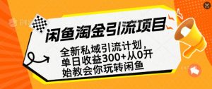 闲鱼淘金私域引流计划，从0开始玩转闲鱼，副业也可以挣到全职的工资-知识创作