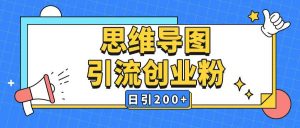 暴力引流全平台通用思维导图引流玩法ai一键生成日引200+-知识创作