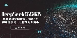 DeepSeek实战技巧：集合最强使用攻略，1000个神级提示词，让你成为AI高手-知识创作