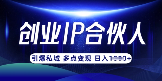 云帆·创业ip合伙人打造3.0，从0到1教你做网创，实现月入过W-知识创作