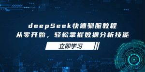 deepSeek快速驯服教程，从零开始，轻松掌握数据分析技能-知识创作