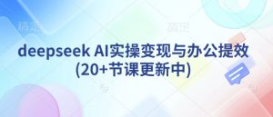 deepseek AI实操变现与办公提效(20+节课更新中)-知识创作