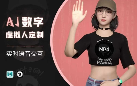Ai数字人虚拟(智能体)实时语音交互特训营，​自行定制超写实角色AI数字人交互技术-知识创作