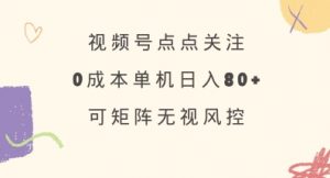 视频号点点关注，0成本单号80+，可矩阵，绿色正规，长期稳定【揭秘】-知识创作