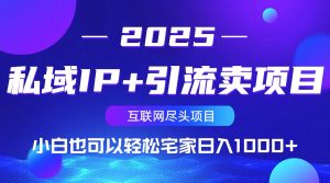 私域IP+引流卖项目，小白也可以做到轻松宅家日入1000+-知识创作
