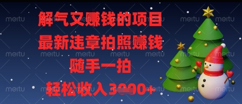 解气又挣钱的项目，最新违章拍照挣钱，随手一拍，轻松收入多张【揭秘】-知识创作