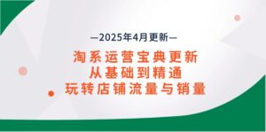 淘系运营宝典2025年4月更新，从基础到精通，玩转店铺流量与销量-知识创作