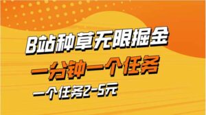 b站种草暴力掘金，一分钟一个任务，一个任务2-5元-知识创作