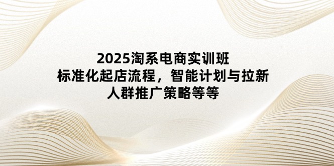 2025淘系电商实训班：标准化起店流程，智能计划与拉新，人群推广策略等等-知识创作