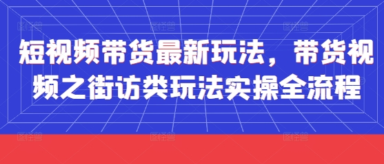 短视频带货最新玩法，带货视频之街访类玩法实操全流程-知识创作
