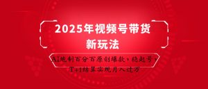 2025年视频号带货新玩法：AI炮制百分百原创爆款，稳起号，T+1结算实现月入过万-知识创作