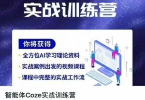 智能体Coze实战训练营，掌握新时代效率工具，让你人生即刻开挂-知识创作