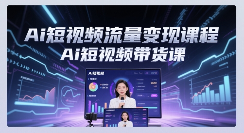 Ai短视频流量变现课程，Ai短视频带货课-知识创作