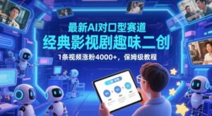 最新AI对口型赛道，经典影视剧趣味二创，1条视频涨粉4000+，保姆级教程-知识创作