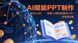 AI赋能PPT制作，每日2小时，普通人0基础实操月入7k+ 的变现攻略-知识创作
