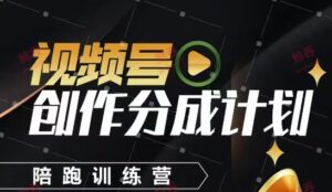 视频号创作分成计划陪跑训练营，手把手教会你如何制作视频，细水长流型项目-知识创作