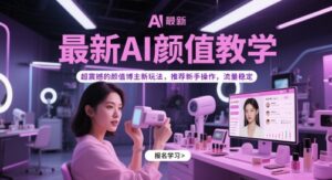 最新AI颜值教学，超震撼的颜值博主新玩法，推荐新手操作，流量稳定-知识创作