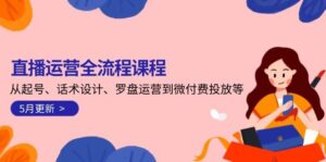 直播运营全流程课程-5月更新：从起号、话术设计、罗盘运营到微付费投放等-知识创作