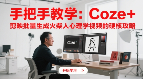 手把手教学：Coze + 剪映批量生成火柴人心理学视频的硬核攻略-知识创作