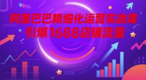 阿里巴巴精细化运营实战课，引爆1688店铺流量-知识创作