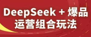 DeepSeek+爆品运营组合玩法，2025淘系精品课-知识创作