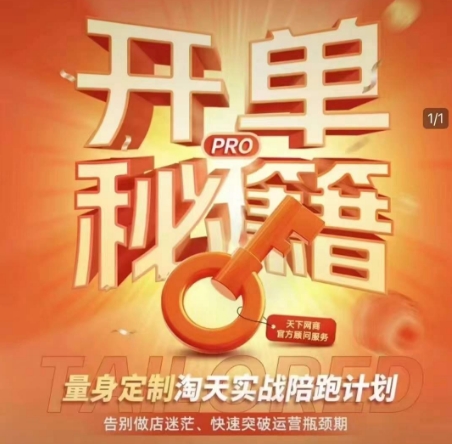 淘宝开单秘籍PRO，量身定制淘天实战陪跑计划，告别做店迷茫、快速突破运营瓶颈期(更新)-知识创作