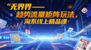 无界-趋势流量矩阵玩法，淘系线上精品课-知识创作