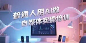 普通人用AI做自媒体实操培训，普通人一个人用ai做自媒体，视频制作、短视频引流、直播带货，轻松入门-知识创作