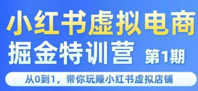 小红书虚拟电商掘金特训营第1期，从0到1，带你玩转小红书虚拟店铺-知识创作