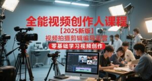 全能视频创作人课程【2025新版】视频拍摄剪辑编导运营，零基础学习视频创作-知识创作