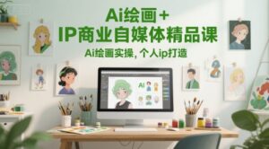 Ai绘画+IP商业自媒体精品课，Ai绘画实操，个人ip打造-知识创作
