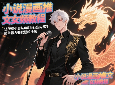 小说漫画推文女频教程，让所有小白从0成为行业内高手，简单暴力兼职轻松挣米-知识创作