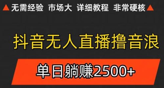 抖音无人直播6.0 简单无脑可矩阵 每天两小时轻松躺赚500+-知识创作