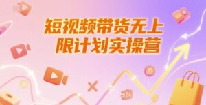 短视频带货无上限计划实操营，新人短视频带货工具流养号破播文案运营篇课程-知识创作