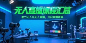 无人直播课程汇总，含非实时防风技术，助力无人半无人直播，开启直播新篇-知识创作