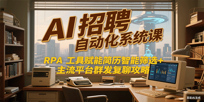 AI招聘自动化系统课，RPA工具赋能简历智能筛选+主流平台群发复聊全攻略-知识创作