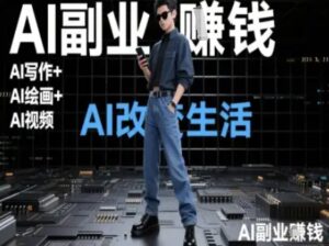 AI改变生活(Ai写作+AI绘画+Ai视频)，AI副业挣钱-知识创作