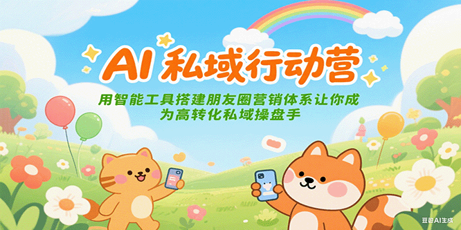 AI私域行动营：用智能工具搭建朋友圈营销体系让你成为高转化私域操盘手-知识创作
