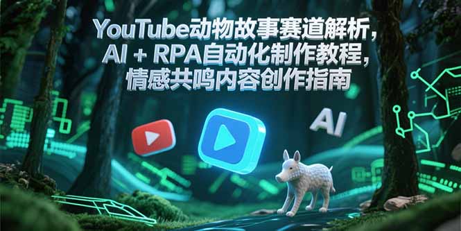 YouTube动物故事赛道解析，AI+RPA自动化制作教程，情感共鸣内容创作指南-知识创作