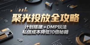 2025小红书聚光投放全攻略，计划搭建+DMP玩法，私信成本降低10倍秘籍-知识创作