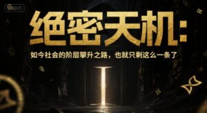 付费文章：绝密天机：如今社会的阶层攀升之路，也就只剩这么一条了-知识创作