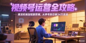 2025视频号运营全攻略，推流机制加短剧剪辑，从养号到日销34万实战-知识创作