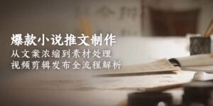 爆款小说推文制作，从文案浓缩到素材处理，视频剪辑发布全流程解析-知识创作